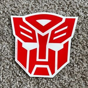 Red and White Autobot Logo Sticker